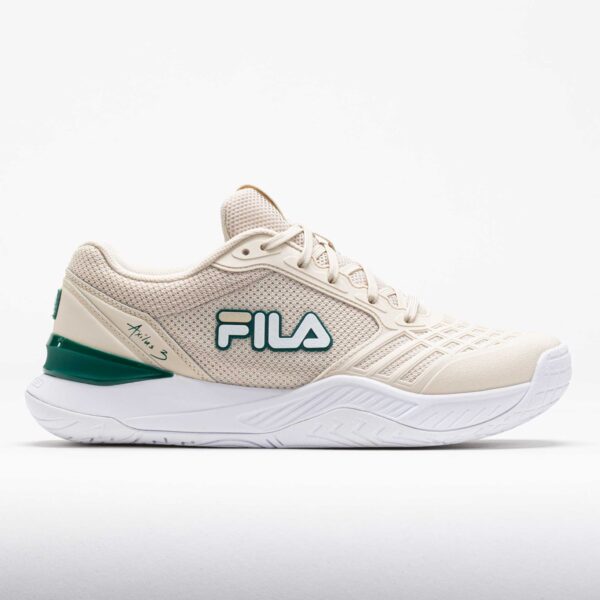 Fila Axilus 3 Energized Women's Tennis Shoes Whitecap Grey/White/Malachite Size 7 Width B - Medium