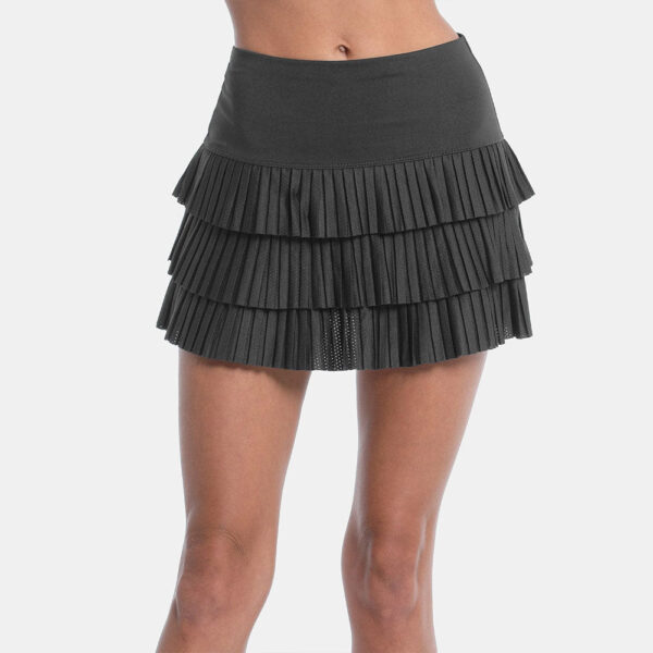 Lucky in Love Mon Amie Skirt Women's Tennis Apparel Charcoal, Size XS