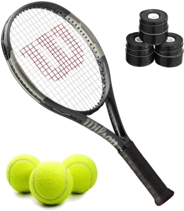 Wilson H2 Hyper Hammer Tennis Racquet Bundled w 3 Overgrips and 3 Tennis Balls