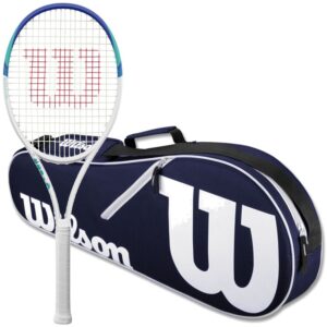 Wilson Six Two Tennis Racquet Bundled w an Advantage II Tennis Bag (Navy)