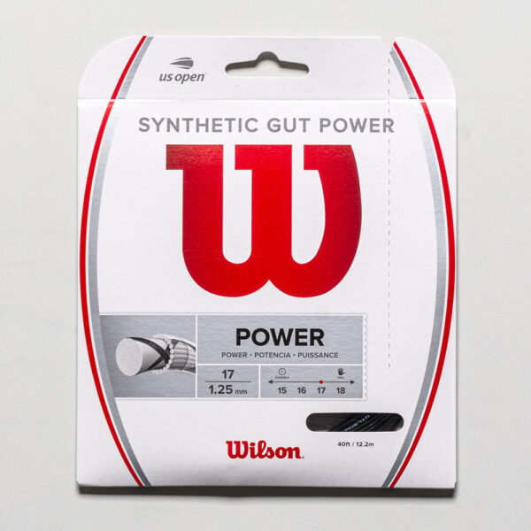 Wilson Synthetic Gut Power 17 Tennis String Packages Black, Size String Package
