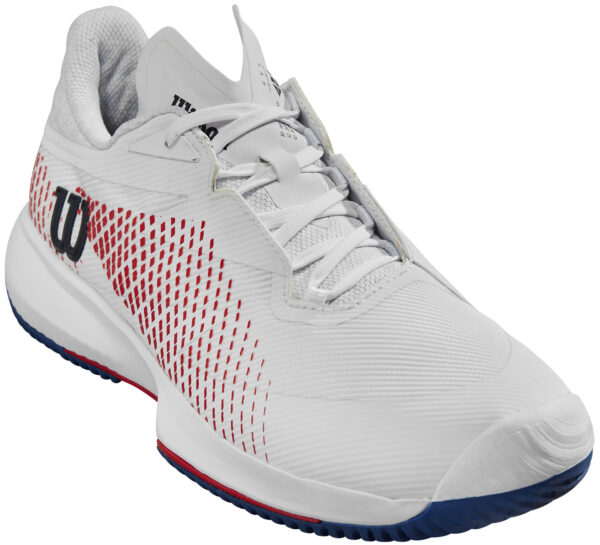 Wilson Women's Kaos Swift 1.5 Tennis Shoes (White/Déjà Vu Blue/Wilson Red)