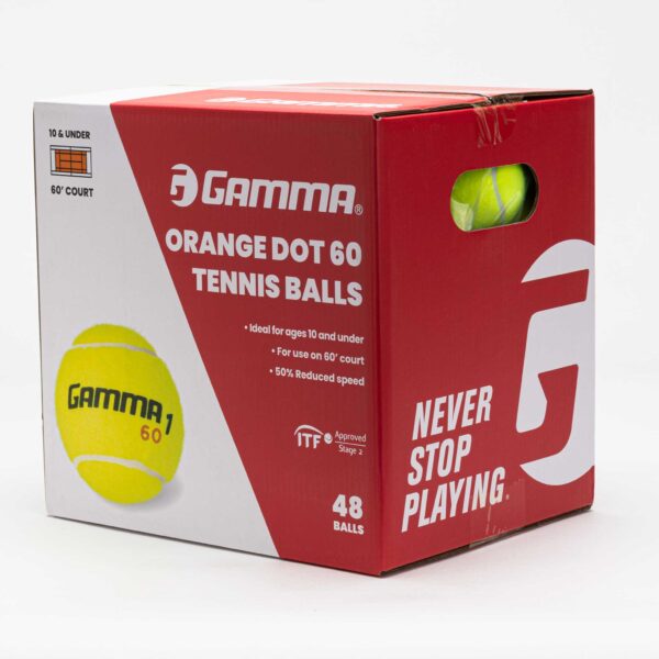 Gamma 60 Orange Dot 48 Ball Box Tennis Balls