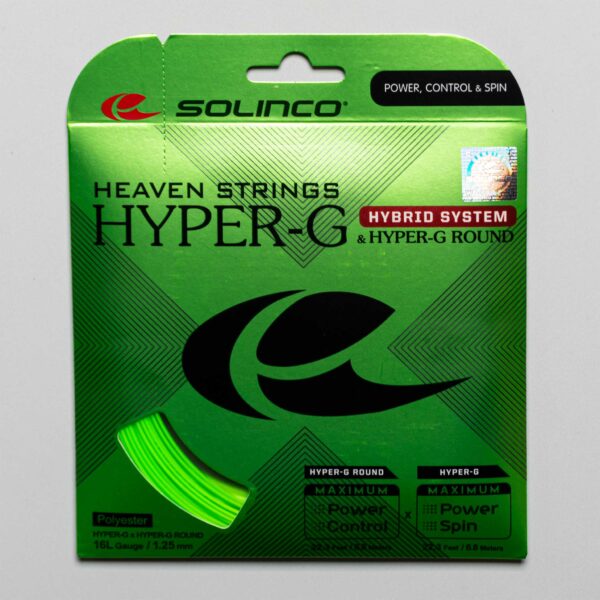 Solinco Hybrid Hyper-G 16L + Hyper-G Round 16L (1.25) Tennis String Packages Size String Package