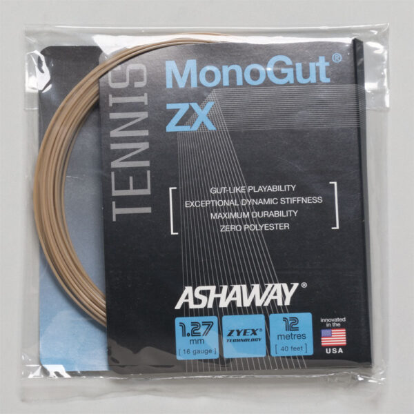 Ashaway MonoGut ZX 16 Natural Tennis String Packages Size String Package