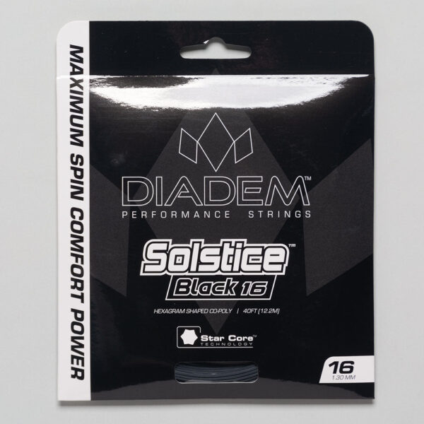 Diadem Solstice Black 16 1.30 Tennis String Packages Size String Package