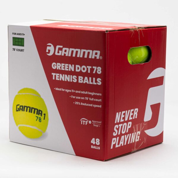 Gamma 78 Green Dot 48 Ball Box Tennis Balls