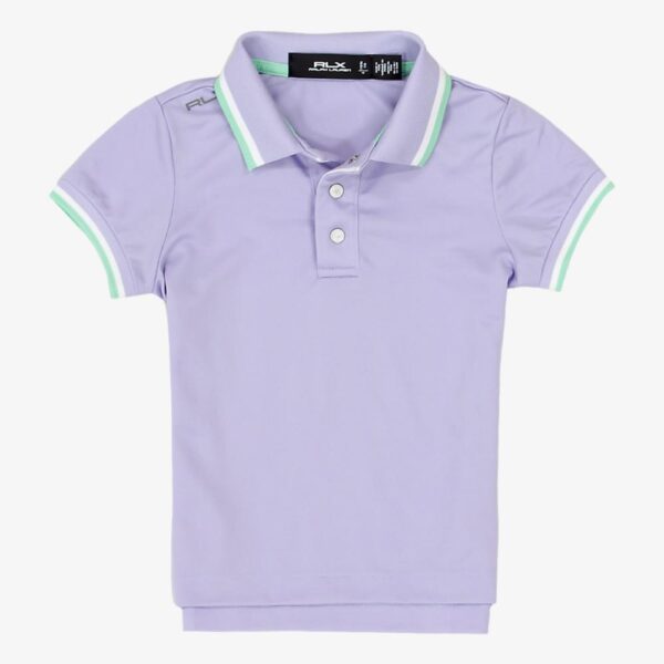 RLX Girls Val Tour Pique Short Sleeve Polo Shirt, Light Purple, M