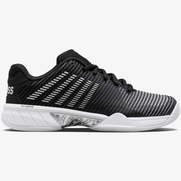 Hypercourt Express 2 Women's Tennis Shoe, Black/White/Silver, 6 M - K-Swiss