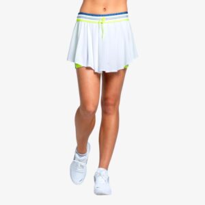 Lucky in Love High Waist Legacy Stripe 13.5" Skirt, White/Multi