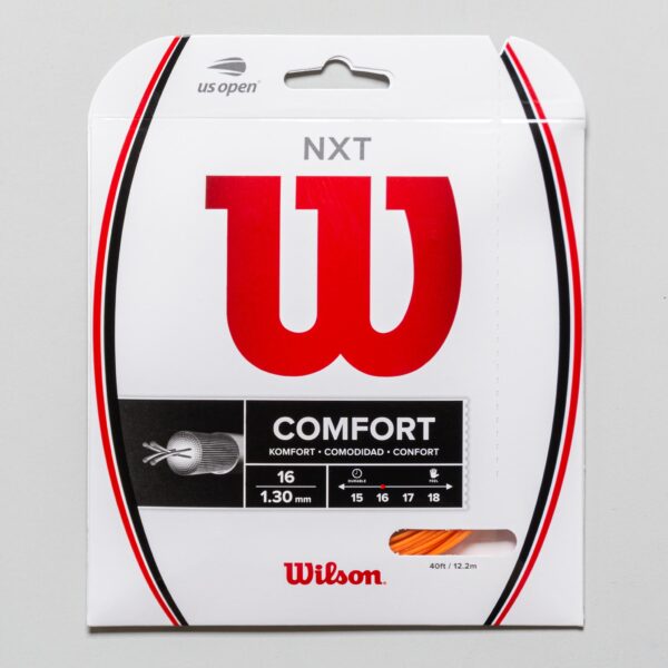Wilson NXT 16 Neon Orange Tennis String Packages Size String Package