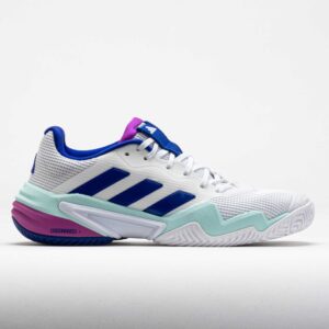 adidas Barricade 13 Men's Tennis Shoes White/Lucid Blue/Semi Flash Aqua Size 13 Width D - Medium