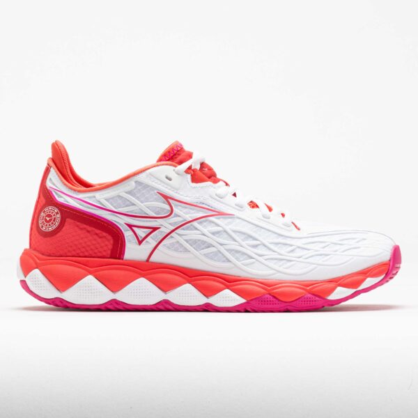 Mizuno Wave Enforce Tour AC Women's Tennis Shoes White/Radient Red Size 9.5 Width B - Medium