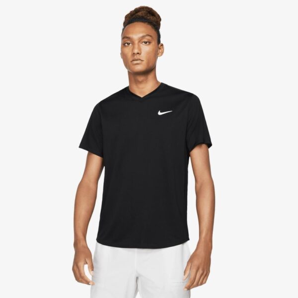 NikeCourt Dri-FIT Victory Men's Tennis Top, Black Short Sleeve Top