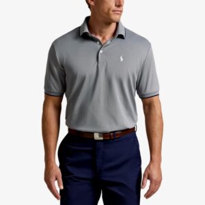 Polo Ralph Lauren Classic Fit Performance Polo Shirt, White/Blue