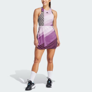 adidas US Open Transform Dress Women's Tennis Apparel Wonder Orchid/Black, Size Small