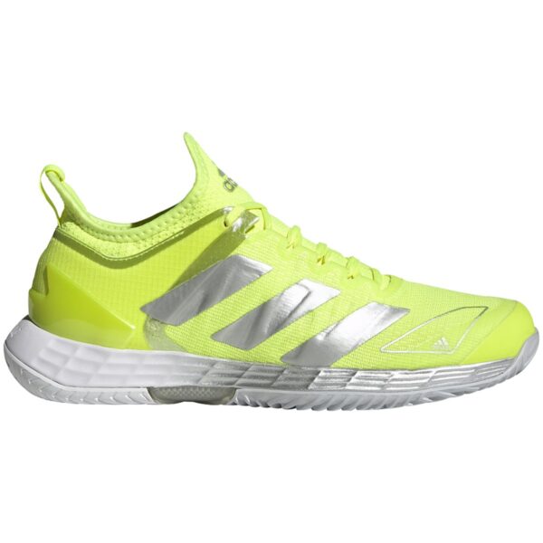 Adidas Women's Adizero Ubersonic 4 Tennis Shoes (Solar Yellow/Silver Metallic/Halo Blue)