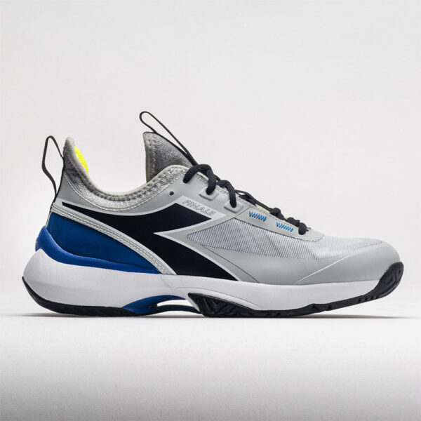 Diadora Finale AG Men's Tennis Shoes Silver DD/Black/Deja Vu Blue Size 11.5 Width D - Medium