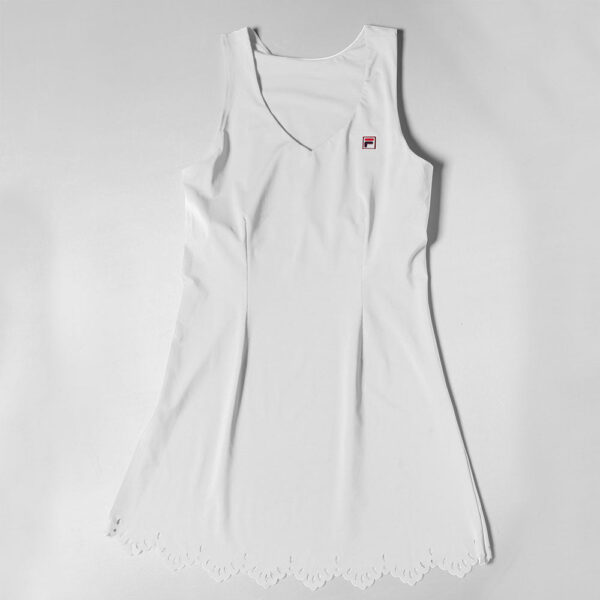 Fila Essentials Lasercut Dress Women's Tennis Apparel White, Size Large