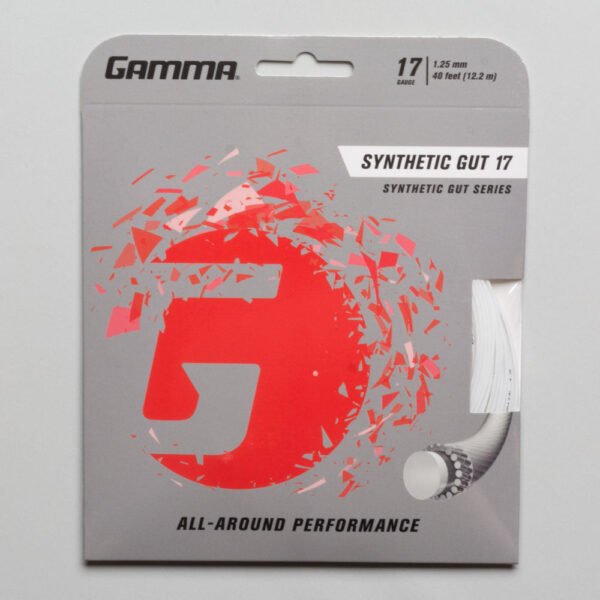 Gamma Synthetic Gut 17 Tennis String Packages White, Size String Package