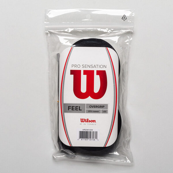 Wilson Pro Overgrip Sensation 30 Pack Tennis Overgrips Black