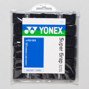 Yonex Super Grap Overgrip 12 Pack Tennis Overgrips Black