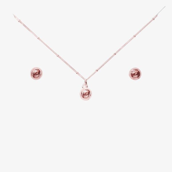 Chelsea Charles CC Sport Rose Gold Tennis Necklace and Earrings Gift Set