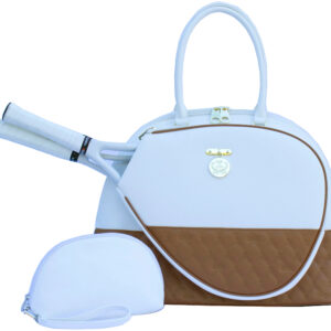 Court Couture Saint Tropez Embroidery Tennis & Pickleball Bag (Saddle)