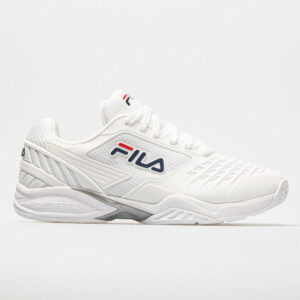 Fila Axilus 2 Energized Men's Tennis Shoes White/White/Navy Size 11.5 Width D - Medium