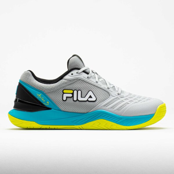 Fila Axilus 3 Energized Men's Tennis Shoes Glacier Gray/Scuba Blue Size 11 Width D - Medium