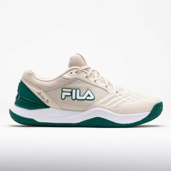 Fila Axilus 3 Energized Men's Tennis Shoes Whitecap/Malachite Green/Whitecap White Size 10 Width D - Medium