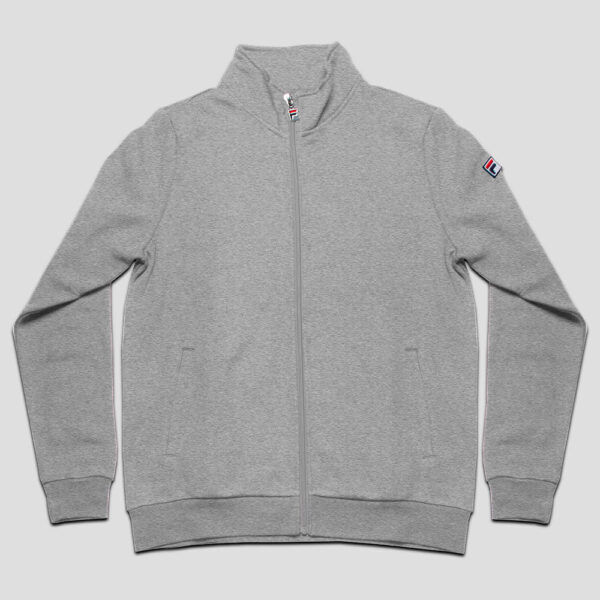Fila Essentials Match Fleece Full Zip Jacket Men's Tennis Apparel Gray, Size Small
