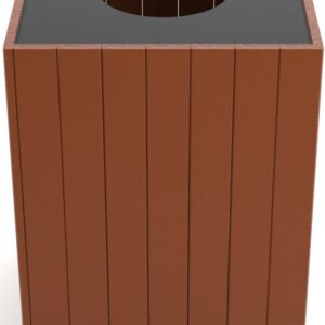 Frog Furnishings 32-Gallon Square Standard Waste Receptacle for Tennis Courts