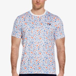 Grand Slam Geometric Print Short Sleeve Shirt, White