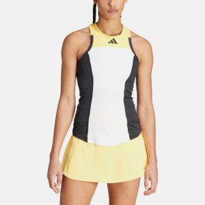 adidas Roland Garros Y-Tank Pro Women's Tennis Apparel White/Spark/Black, Size Small