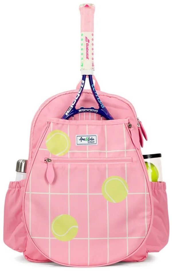 Ame & Lulu Big Love Tennis Backpack (Coral Tennis Grid)