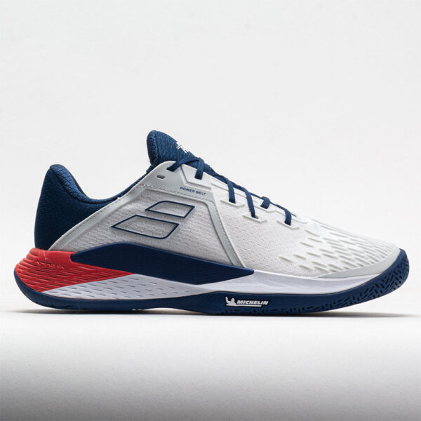 Babolat Propulse Fury 3 Men's Tennis Shoes White/Estate Blue Size 13 Width D - Medium