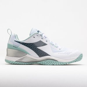 Diadora Blushield Torneo 2 AG Women's Tennis Shoes White/Legion Blue/Surf Spray Size 7 Width B - Medium