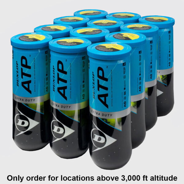 Dunlop ATP High Altitude Extra Duty 12 Cans Tennis Balls