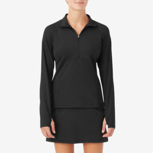 Fila Essentials Half Zip Women's Tennis Apparel Black, Size XL