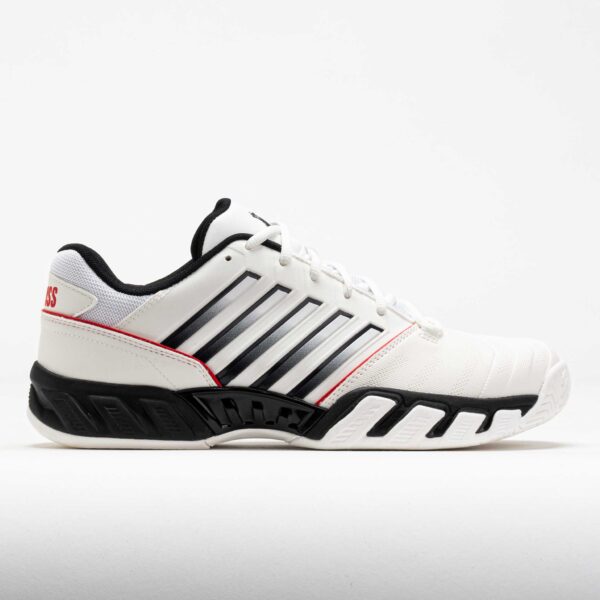 K-Swiss Bigshot Light 4 Men's Tennis Shoes Bright White/Stretch Limo/High Risk Red Size 11.5 Width D - Medium