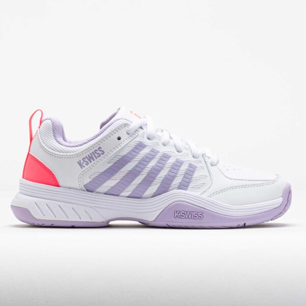 K-Swiss Court Express 2 Women's Tennis Shoes White/Orchid Petal/Neon Blaze Size 7.5 Width B - Medium