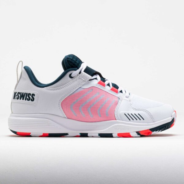 K-Swiss Ultrashot Team Men's Tennis Shoes White/Stargazer/Neon Blaze Size 9.5 Width D - Medium