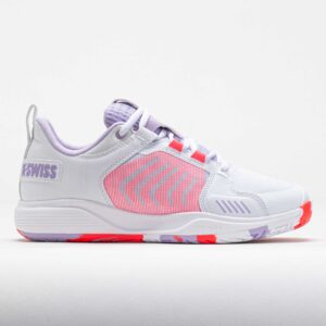 K-Swiss Ultrashot Team Women's Tennis Shoes White/Orchid Petal/Neon Blaze Size 10 Width B - Medium