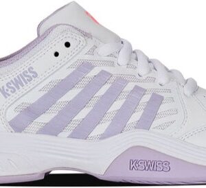 K-Swiss Women's Court Express 2 Tennis Shoes (White/Orchid Petal/Neon Blaze)