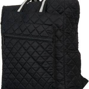 Maggie Mather Quilted Tennis Racquet Backpack (Black)