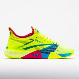 Reebok Nano Court Men's Tennis Shoes Digital Lime/Aqua/Bold Pink Size 8 Width D - Medium