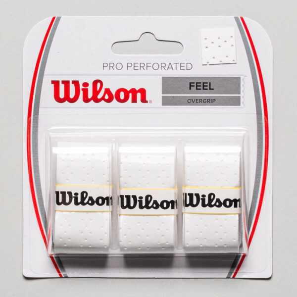 Wilson Pro Overgrip Perforated 3 Pack Tennis Overgrips White