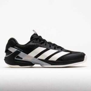 adidas Adizero Ubersonic 5 Men's Tennis Shoes Core Black/Zero Metallic/Silver Size 11.5 Width D - Medium