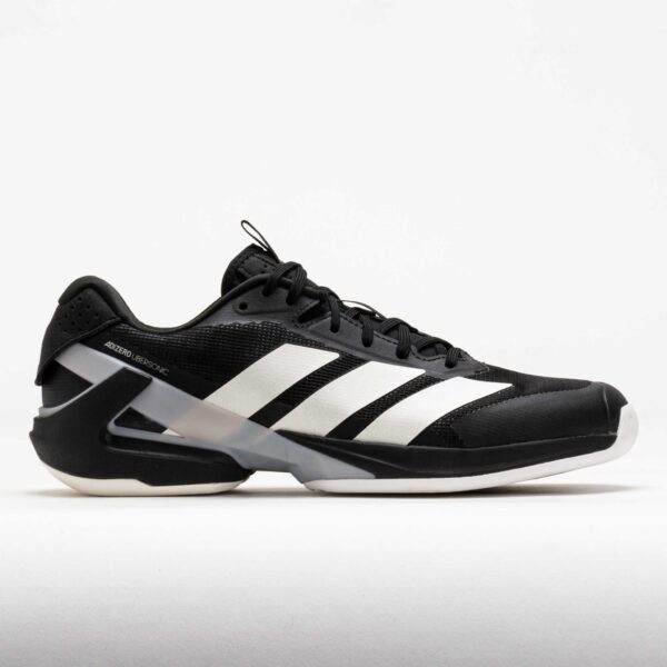 adidas Adizero Ubersonic 5 Men's Tennis Shoes Core Black/Zero Metallic/Silver Size 11.5 Width D - Medium
